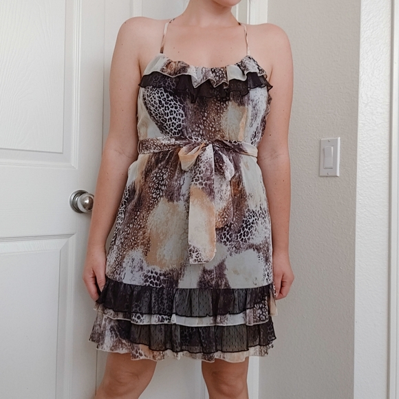🌿2 for $15🌿 Animal Print Ruffle Racer Back Dress - Picture 7 of 7